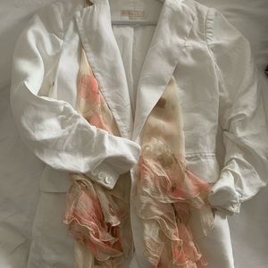 Like New! Michael Kors White Linen Blazer (size 4)